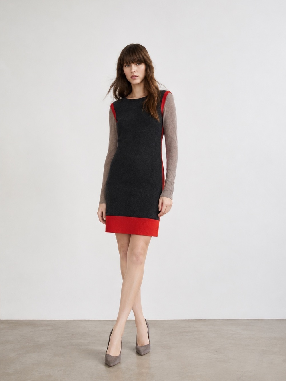 ✨ Eliza J Colorblock Knit Sweater Dress Small